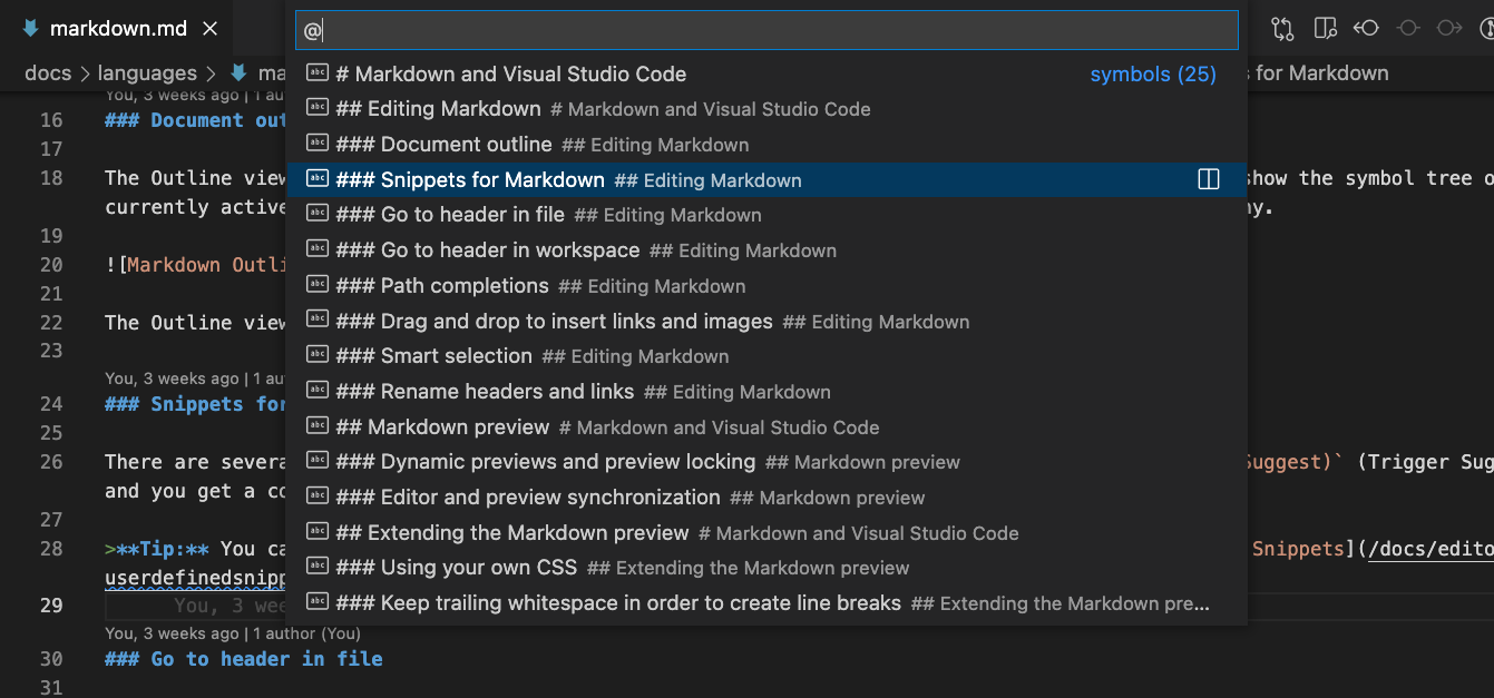 Atteindre une rubrique dans un fichier Markdown